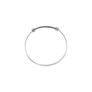 Logo Hoop Bracelet - Shiny Silver