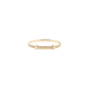Logo Hoop Bracelet - Shiny Gold