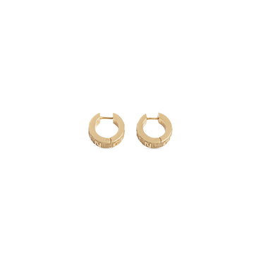 Logo Hoop Earrings P - Shiny Gold
