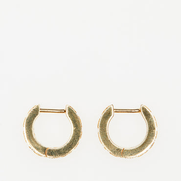 Logo Hoop Earrings P - Shiny Gold