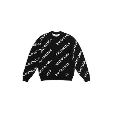 Long Sleeve Crewneck - Black/White