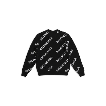 Long Sleeve Crewneck - Black/White