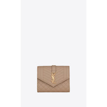 Compact Tri-Fold Wallet - Dark Beige
