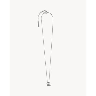 YSL Twist Charm Necklace - Palladium