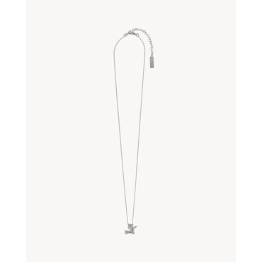 COLLIER YSL BRASS METAL - PALLADIUM