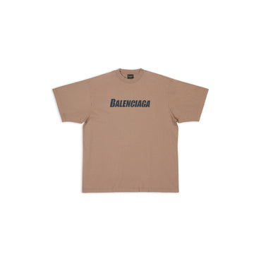 Boxy T-Shirt - Taupe/Black