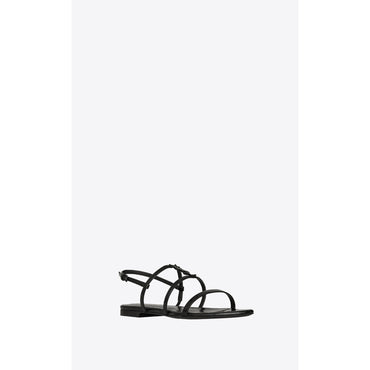Cassandra Flat Sandals - Nero