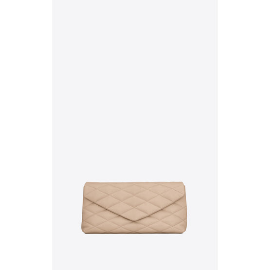 Large Sade Clutch - Dark Beige