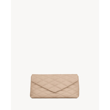 Large Sade Clutch - Dark Beige