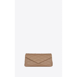 Large Sade Clutch - Dark Beige