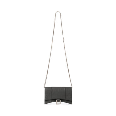 Hourglass Wallet W/Chain - Dark Grey