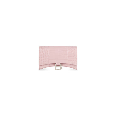 Hourglass Wallet W/Chain - Powder Pink