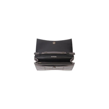 Hourglass Wallet W/Chain - Gun Metal