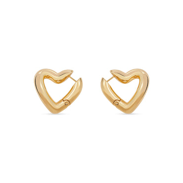 Loop Heart Earrings P - Shiny Gold