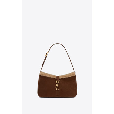 Le 5 A 7 Shoulder Bag - Dark Sigaro/Natural Beige