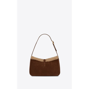 Le 5 A 7 Shoulder Bag - Dark Sigaro/Natural Beige
