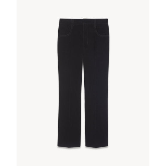 Casual Pants In Velours De Coton - Black