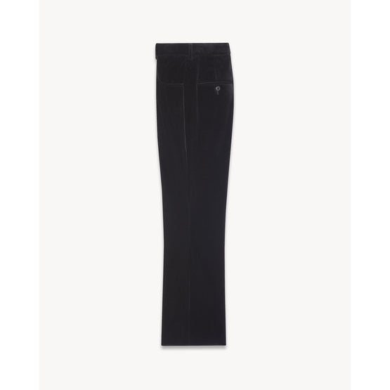 Casual Pants In Velours De Coton - Black