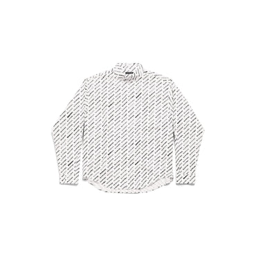 Long Sleeve Large Fit Shirt - White/Black