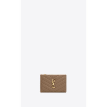Bi-Fold Zipped Fragments - Taupe
