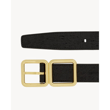 Ceinture Boucle Double Cadre - Nero