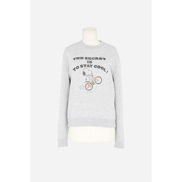 Sweat Round Collar Encolure Haute - Gris Chine
