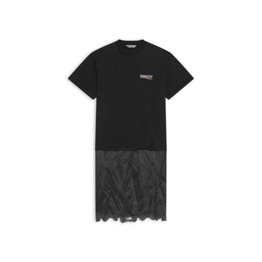 T-Shirt Slip Dress - Black/White