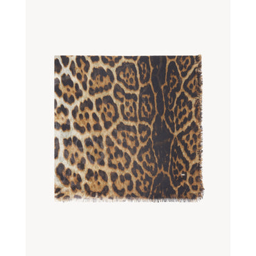 Grand Carré Léopard Sl - Beige/Black