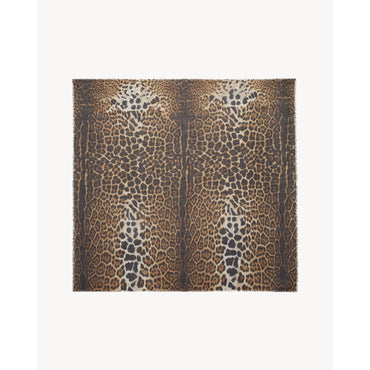 Grand Carré Léopard Sl - Beige/Black