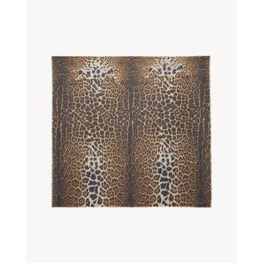 Grand Carré Léopard Sl - Beige/Black