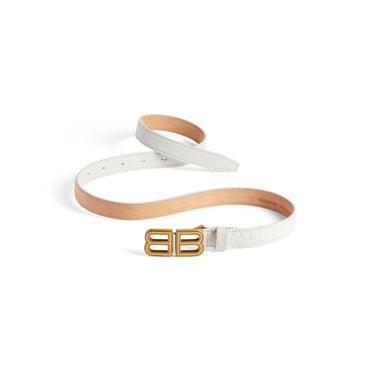 BB Hourglass Thin Belt 20 - White