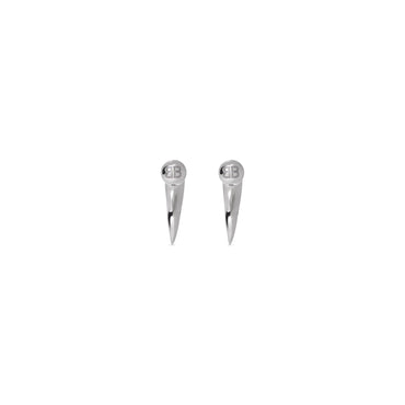 Force Horn Earrings P - Shiny Silver