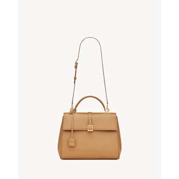 Medium Le Fermoir Top Handle - Natural Tan