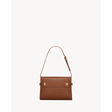 Small Manhattan Shoulder Bag - Brick/Ebony Dark