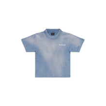 S/S T-Shirt - Faded Blue/White