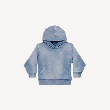 Hoodie - Faded Blue/White
