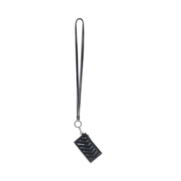 Car Card Case On Keyring - Black + White Dirt