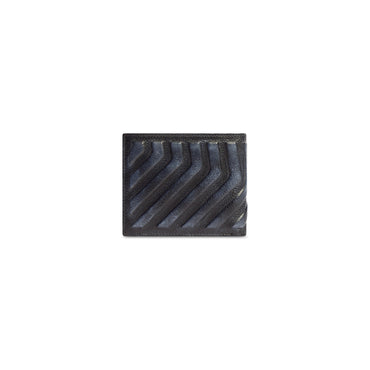 Car Square Folded Wallet - Black + White Dirt