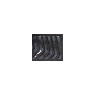 Car Square Folded Wallet - Black + White Dirt