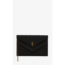 Double Flap Pouch With Chain - Nero