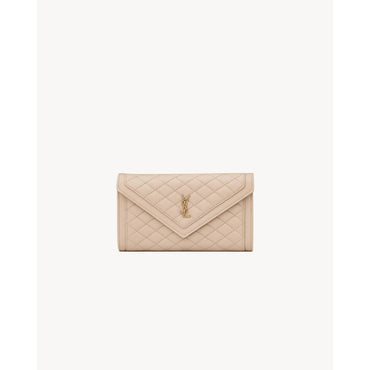 Large Flap Wallet - Dark Beige