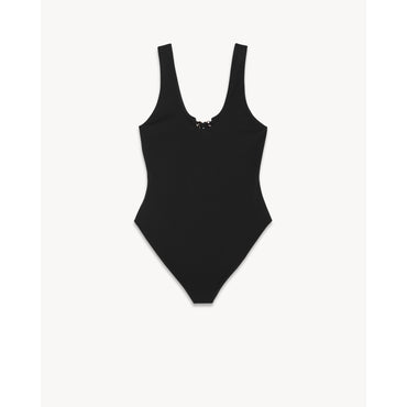 Maillot Saharienne Lycra Lourd - Noir