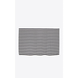 Thin Stripes Grand Rectangle - Black/Ivory