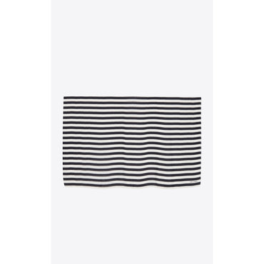 Thin Stripes Grand Rectangle - Black/Ivory