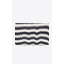 Thin Stripes Grand Rectangle - Black/Ivory