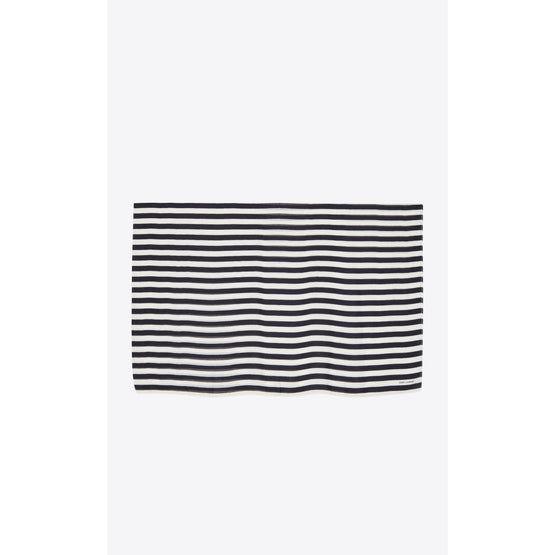 Thin Stripes Grand Rectangle - Black/Ivory