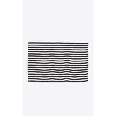 GRAND RECTANGLE FINE RAYURE - GRIS PERLE