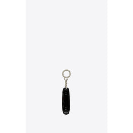 Keyring Skate Black In Plexi C/SL/Ottone - Black/Bianco