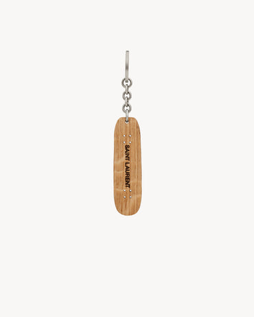 Keyring Skate Wood - Light Wood/Nero