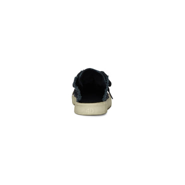 Paris Mule Destroyed/W - Black/White